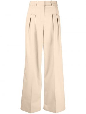 Hose ausgestellt mit plisseefalten Calvin Klein beige