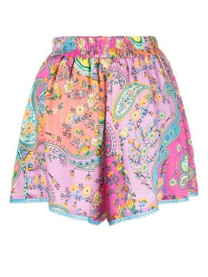 Spitzen shorts mit print mit paisleymuster Twinset pink