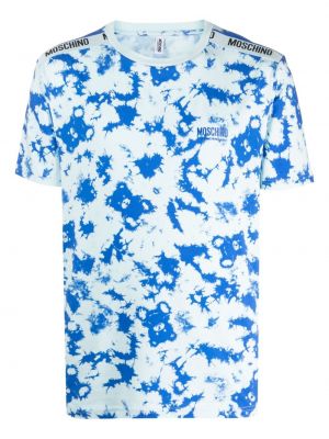 Abstrakte t-shirt mit print mit rundem ausschnitt Moschino