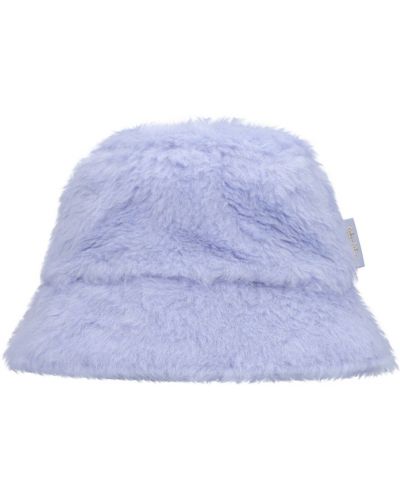 Vlněný klobouk z alpaky Max Mara modrý
