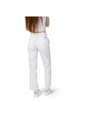 Pantalones rectos con cremallera Dickies blanco