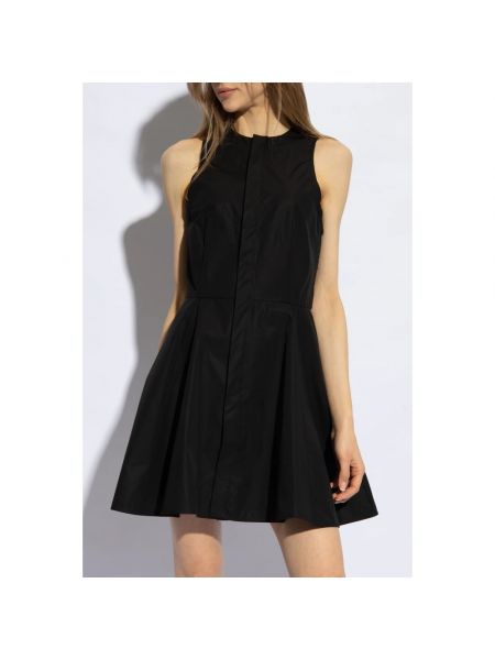 Mini vestido sin mangas de algodón Ami Paris negro