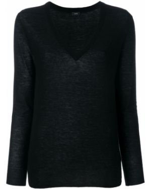 Jersey ajustado con escote v de tela jersey Joseph negro