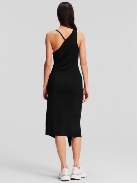 Sukienka z dżerseju Karl Lagerfeld czarna
