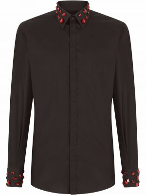 Křišťálová košile Dolce & Gabbana černá