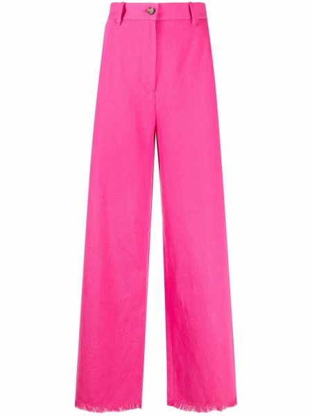 Pantalones con flecos bootcut Msgm rosa