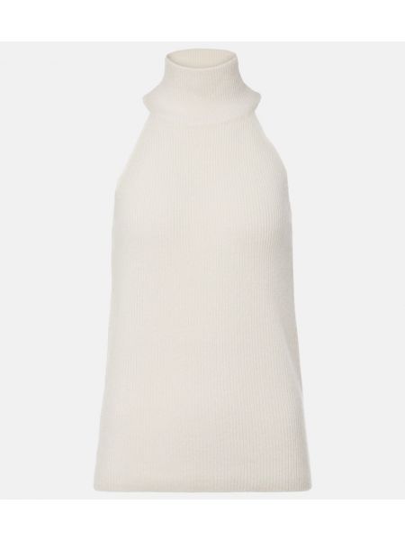 Strikke cashmere tank top Lisa Yang hvit