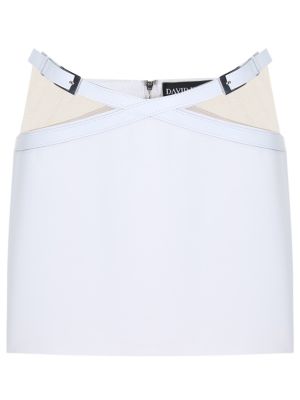 Однотонная юбка мини David Koma белая