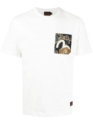 Bavlněné tričko Evisu bílé