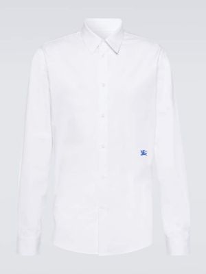 Camisa de algodón Burberry blanco