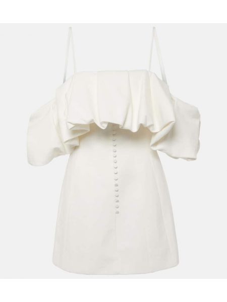 Pamučna lanena haljina Simkhai bijela