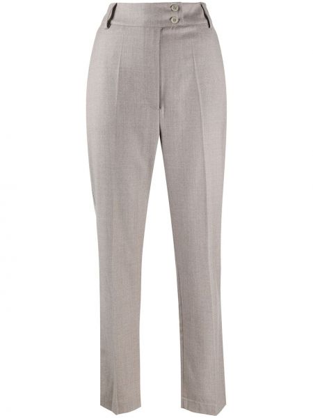 Pantalones rectos de cintura alta bootcut Gentry Portofino gris