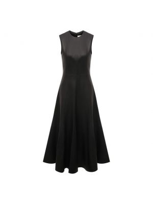 Кожаное платье Chloé черное