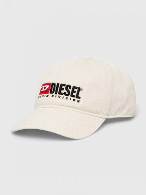Beżowa czapka z daszkiem bawełniana Diesel