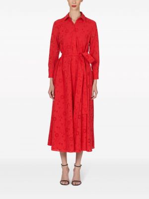 Sukienka bawełniana Carolina Herrera czerwona