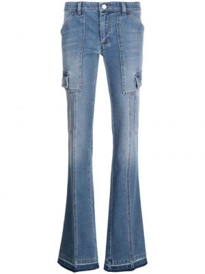 Zvonové džíny s nízkým pasem Nº21 modré