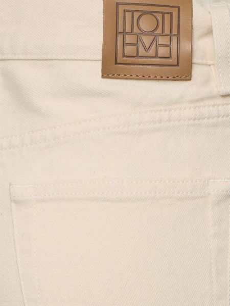 Jeans en coton Toteme blanc
