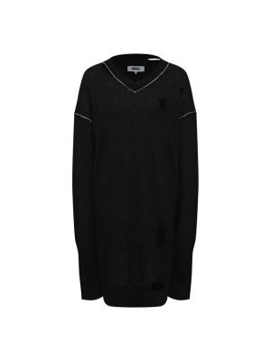 Шерстяной свитер Mm6, черный
