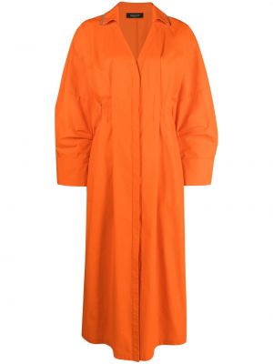 Миди рокля с v-образно деколте Fabiana Filippi оранжево