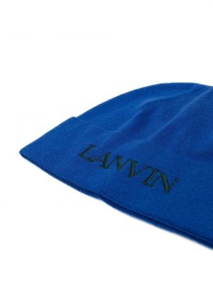 Woll mütze mit stickerei Lanvin blau