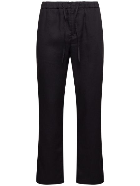 Pantalones chinos de lino de algodón Frescobol Carioca negro