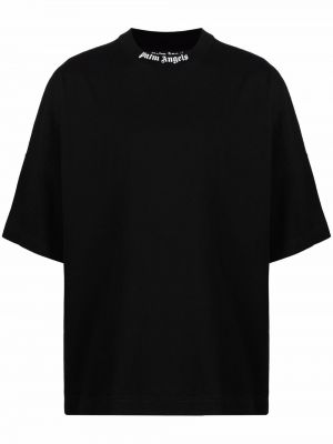 Camiseta con estampado manga corta Palm Angels negro