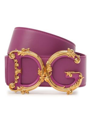 Кожаный ремень Dolce & Gabbana розовый