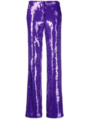 Pantaloni cu picior drept Laquan Smith violet