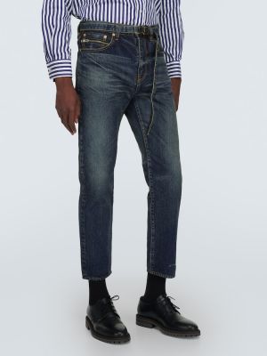 Straight leg jeans Sacai blu