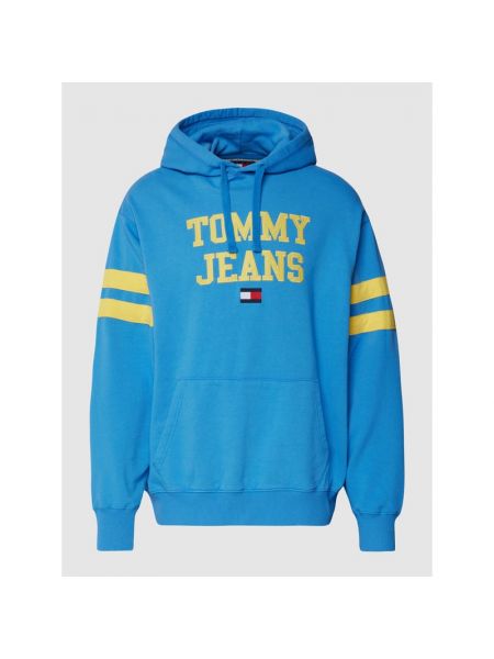 Bluza z kapturem Tommy Jeans, turkus