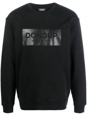 Trykt bomull sweatshirt Dondup svart