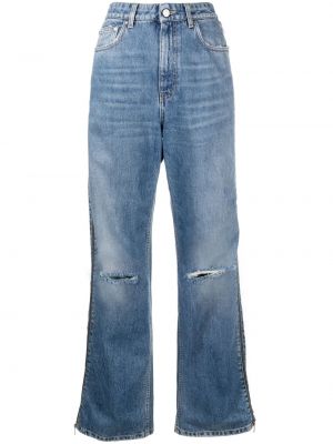 Straight fit džíny na zip Stella Mccartney modré