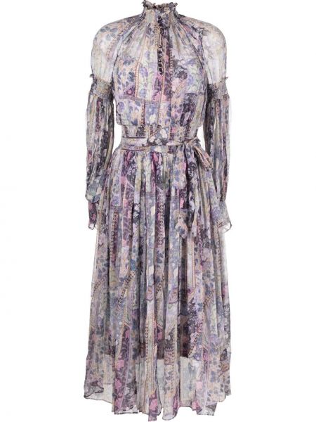 Trykt floral dress Zimmermann lilla