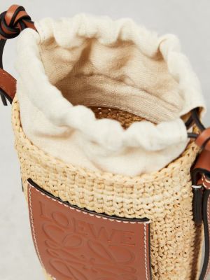 Kožená kabelka s kapsami Loewe béžová