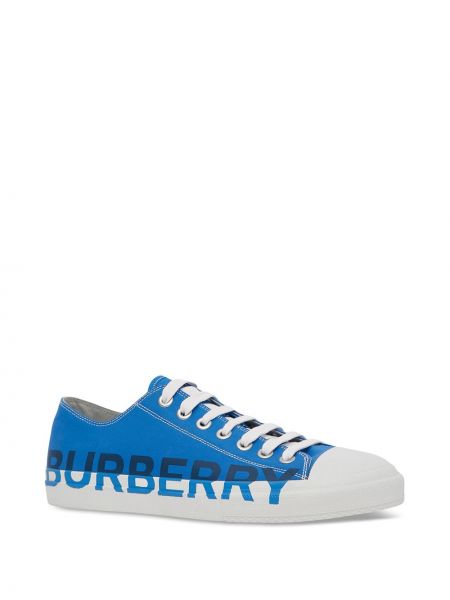 Zapatillas con cordones con estampado Burberry azul