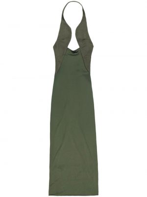 Sukienka długa z otwartymi plecami Christopher Esber zielona