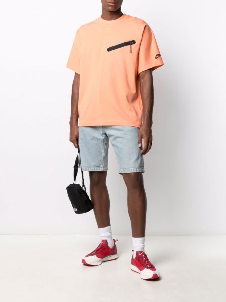 Camiseta con cremallera con capucha Nike naranja