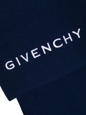 Haftowana szal Givenchy niebieska