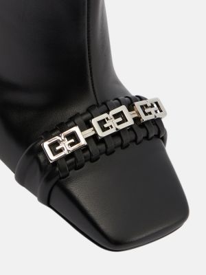 Плетени обувки до глезена Givenchy черно