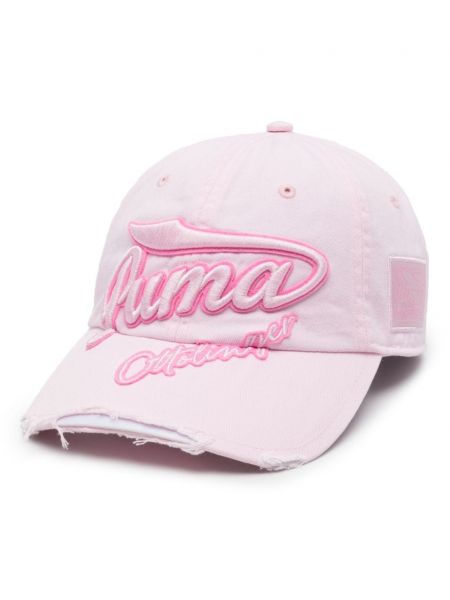 Kepurė su snapeliu su nubrozdinimais Puma rožinė