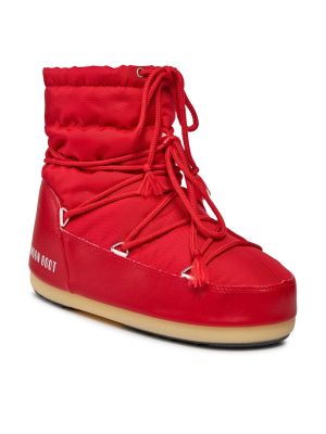Stivali da neve con stampa Moon Boot rosso