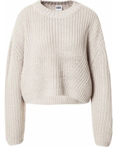 Jednofarebný priliehavý sveter s dlhými rukávmi Urban Classics - sivá