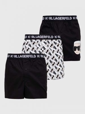 Pamučne bokserice Karl Lagerfeld crna
