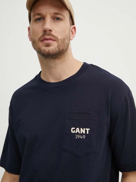 Majica kratki rukavi Gant plava