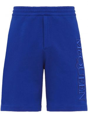 Shorts mit stickerei Alexander Mcqueen blau