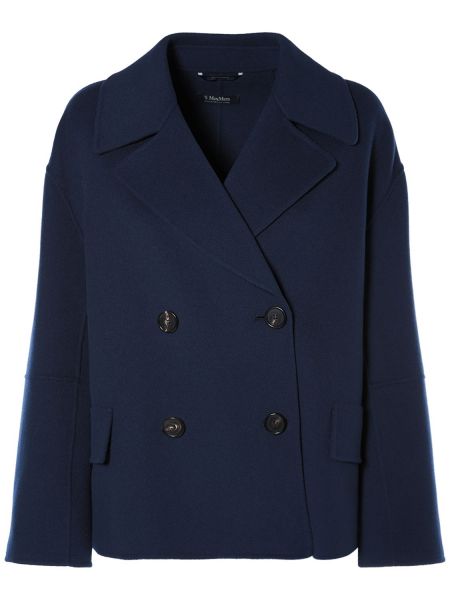 Chaqueta larga de lana 's Max Mara azul