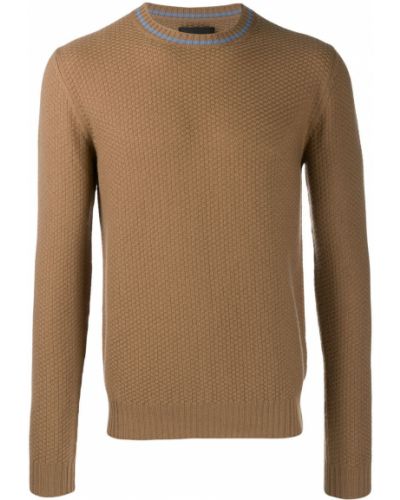 Jersey de cachemir de tela jersey con estampado de cachemira Prada marrón