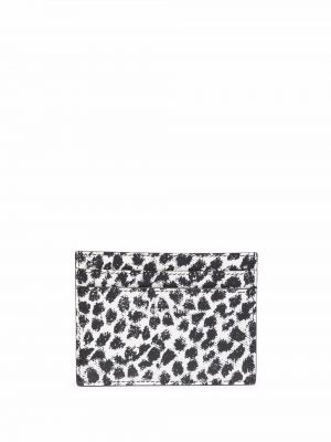 Kožená peňaženka s potlačou s leopardím vzorom Saint Laurent