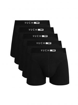 Pletené bavlnené boxerky Vuch - čierna