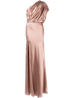 Asimetrična obleka z izrezom na hrbtu Michelle Mason roza